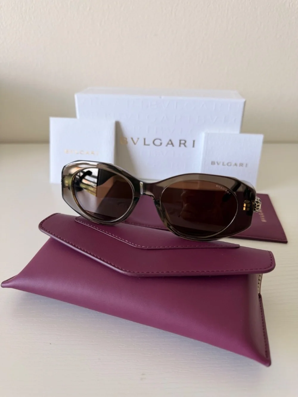 New BVLGARI Sunglasses SERPENTI BV400071 48E Authentic